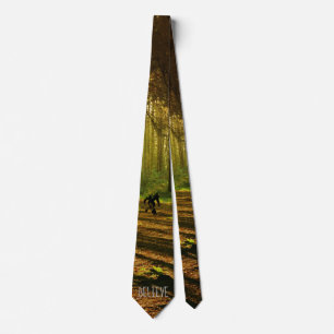 Tennis Bigfoot Forest Necktie Krawatte