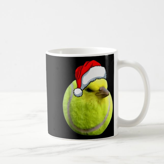 Tennis Bird Ball Meme Christmas Pajamas Funny Meme Kaffeetasse (Rechts)