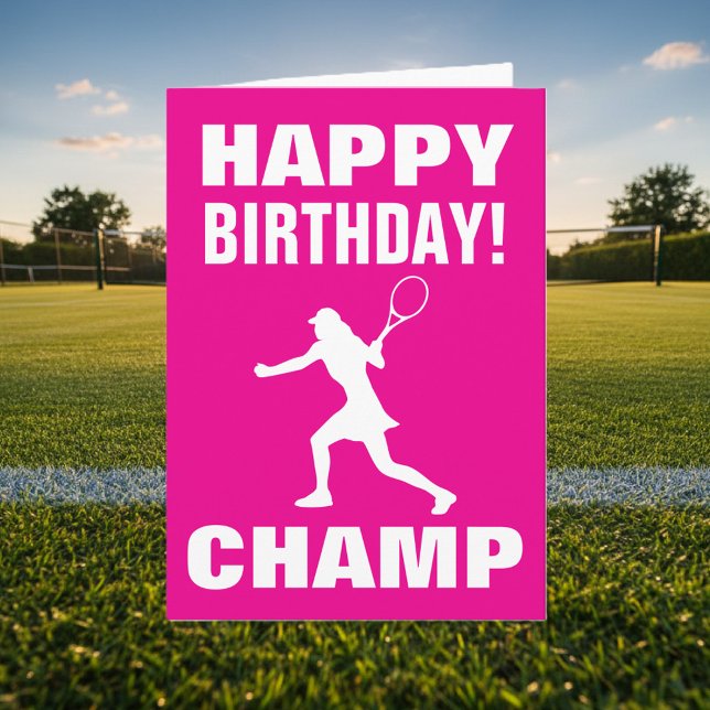 Tennis Birthday card for women and girls Karte (tennis birthday card)