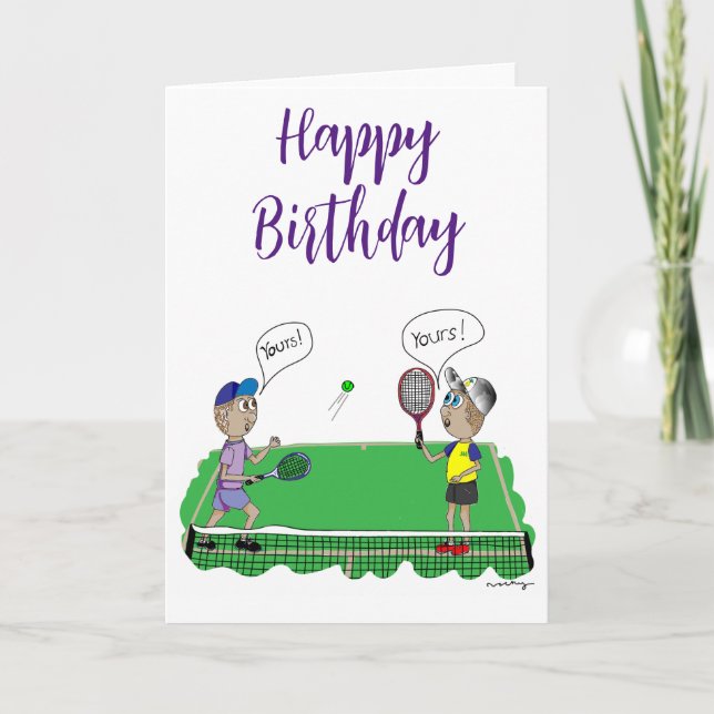 Tennis Birthday Card Karte (Vorderseite)