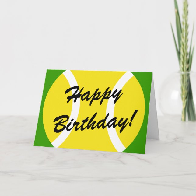 Tennis Birthday Card Karte (Vorderseite)