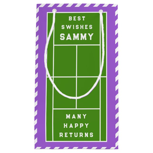 Tennis Birthday Kleine Geschenktüte (Vorderseite)