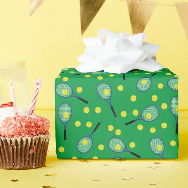 Tennis Birthday Party Geschenkpapier (Geburtstagsparty)