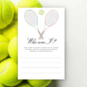 Tennis-Brautparty - Wer bin ich Brautparty-Spiel Briefpapier