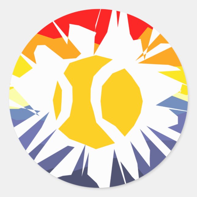 Tennis Break Runder Aufkleber (Vorderseite)