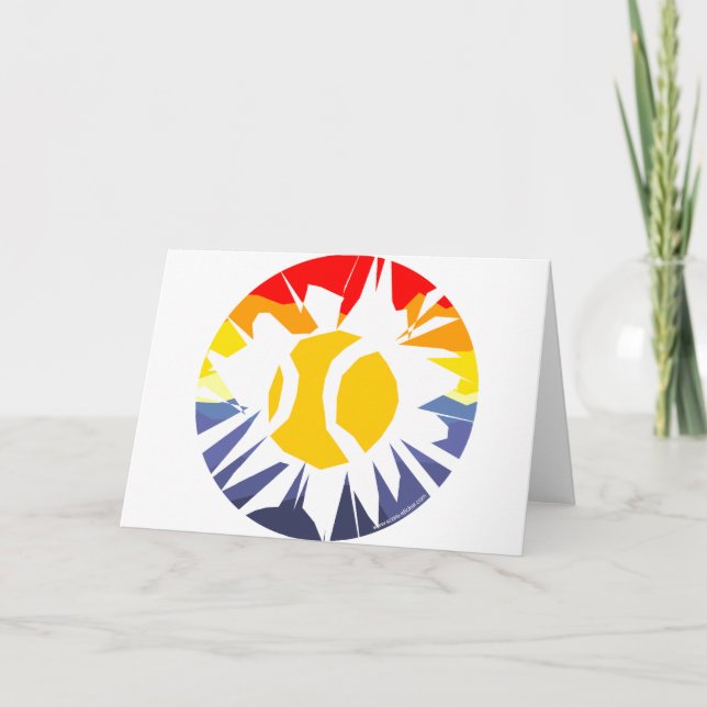 Tennis bricht durch die Mauer Karte (Vorderseite)