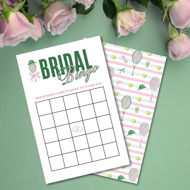 Tennis Bridal Bingo Game Card | Tennis Theme  (Von Creator hochgeladen)