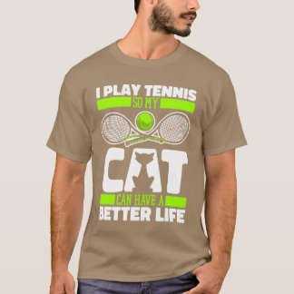Tennis Cat Freunde T-Shirt