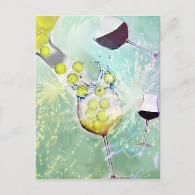 Tennis Celebration Einladungspostkarte (Vorderseite)