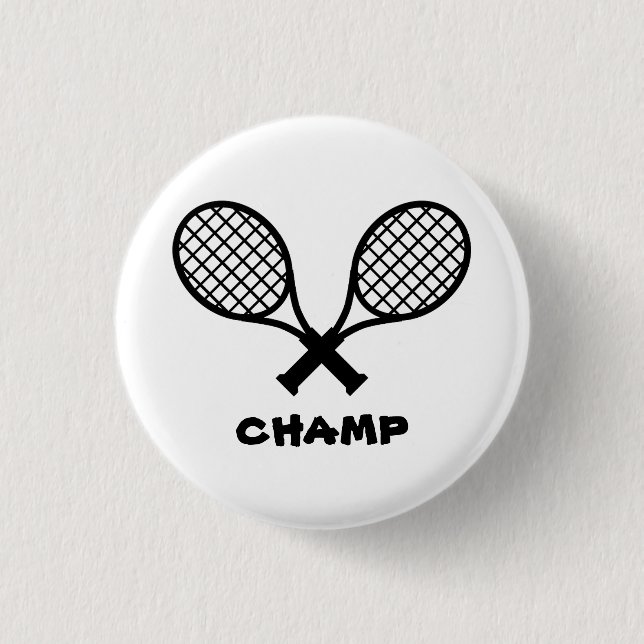 Tennis Champ Abzeichen Button (Vorderseite)