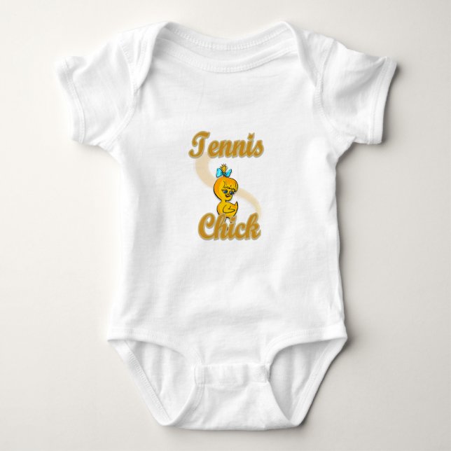Tennis Chick Baby Strampler (Vorderseite)