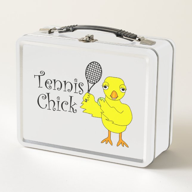 Tennis Chick Pattern Metall Brotdose (Vorderseite)