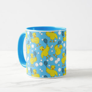 Tennis Chick Pattern Tasse
