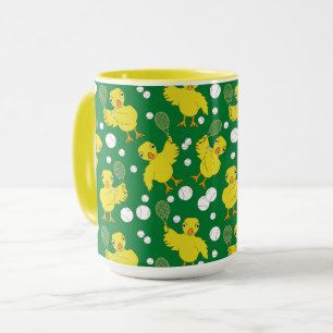 Tennis Chick Pattern Tasse