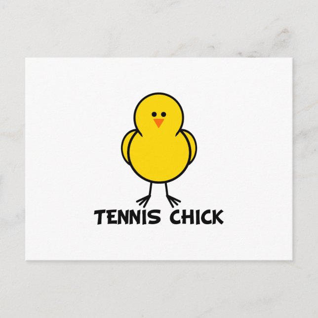 Tennis Chick Postkarte (Vorderseite)