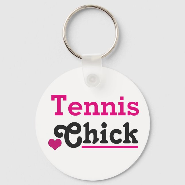 Tennis Chick Schlüsselanhänger (Vorderseite)