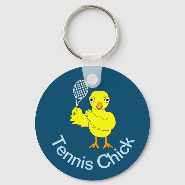 Tennis Chick Schlüsselanhänger (Vorderseite)
