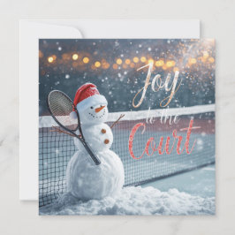 Tennis Christmas  Festive Snowman  Feiertagskarte