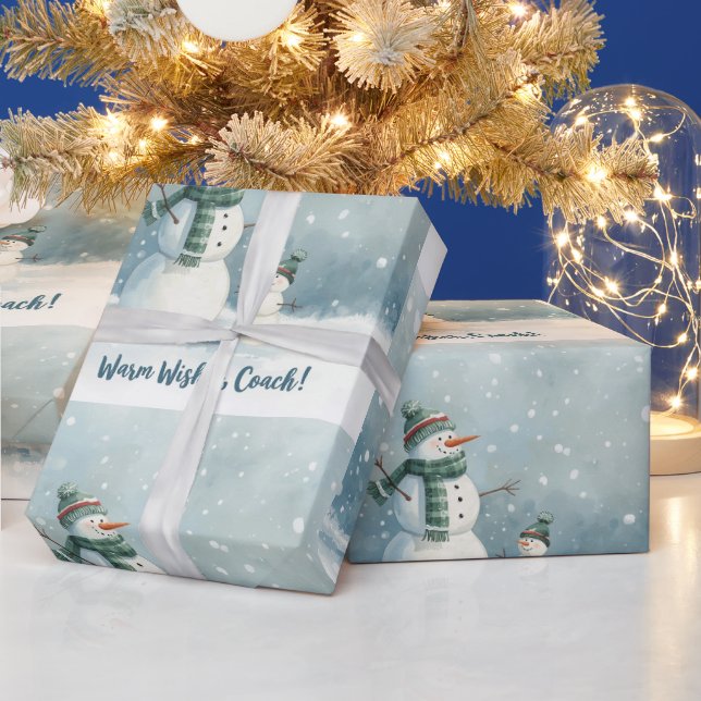 Tennis Christmas  Festive Snowman  Geschenkpapier (Feiertage)