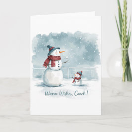 Tennis Christmas  Festive Snowman  Karte