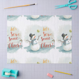 Tennis Christmas  Festive Snowman  Seidenpapier