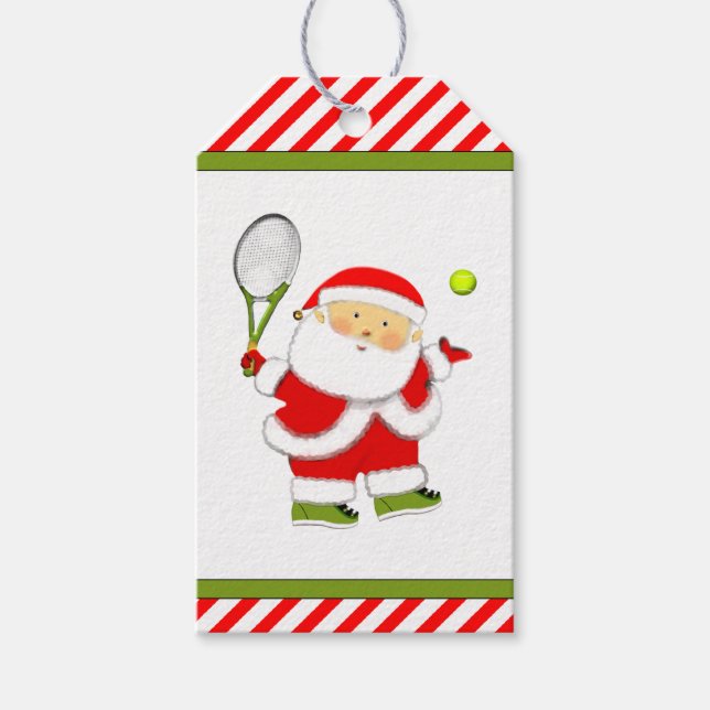 Tennis Christmas Geschenkanhänger (Vorderseite)