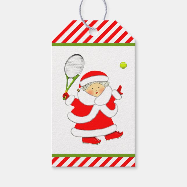 Tennis Christmas Geschenkanhänger (Vorderseite)