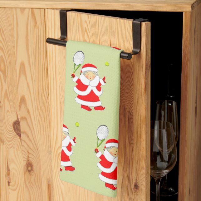 Tennis Christmas Geschirrtuch (Drittel gefaltet)