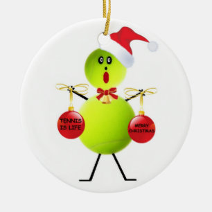 Tennis Christmas Keramik Ornament