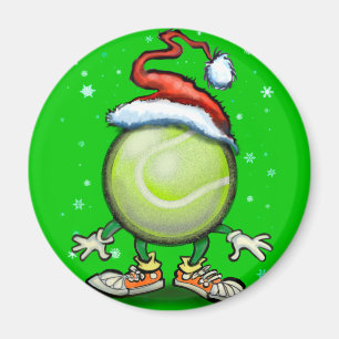 Tennis Christmas Magnet