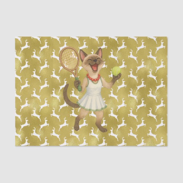 Tennis Christmas Mug Cat Lovers  Seidenpapier (Vorderseite)