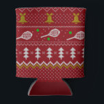 Tennis Christmas Sweater Gezwirntes Muster Red Xma Dosenkühler<br><div class="desc">Warme und gemütliche Wintertage und Nächte Illustration Design,  mit klassisch gewirktem,  lustig hässlichem Weihnachtspulli mit Tennisschlägern und grünen Tennisbällen,  Steinglocken,  Tannenbäumen und Schneeflocken. Minimalistisches Xmas Sweater Muster festliche Design in hellblau und weiß für Tennisspieler. Tennis Weihnachtsmusterpulli Tennis Xmas Design. Skandi Tennis Weihnachtsgeschenke Weihnachten. Nordisches Tennis-Weihnachtsmuster. Tennis Weihnachtsgeschenke</div>