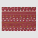 Tennis Christmas Sweater Gezwirntes Muster Red Xma Seidenpapier<br><div class="desc">Warme und gemütliche Wintertage und Nächte Illustration Design,  mit klassisch gewirktem,  lustig hässlichem Weihnachtspulli mit Tennisschlägern und grünen Tennisbällen,  Steinglocken,  Tannenbäumen und Schneeflocken. Minimalistisches Xmas Sweater Muster festliche Design in hellblau und weiß für Tennisspieler. Tennis Weihnachtsmusterpulli Tennis Xmas Design. Skandi Tennis Weihnachtsgeschenke Weihnachten. Nordisches Tennis-Weihnachtsmuster. Tennis Weihnachtsgeschenke</div>