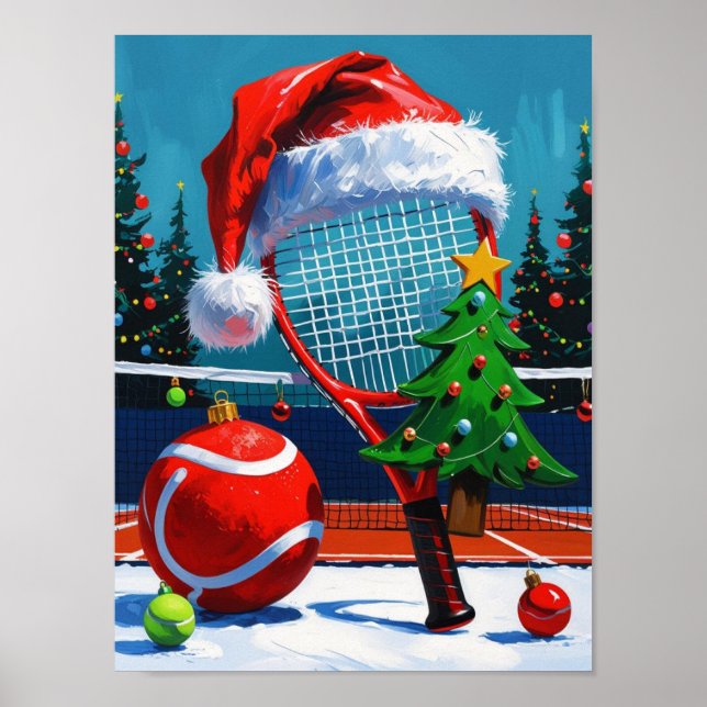 Tennis Christmas Themed for Player  Poster (Vorne)