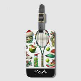 Tennis Christmas Themed Gepäckanhänger