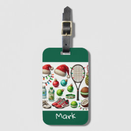 Tennis Christmas Themed Gepäckanhänger