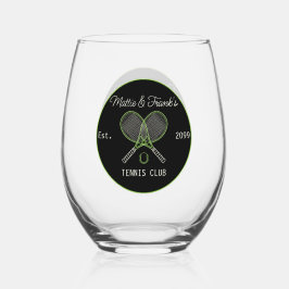 Tennis Club Bar Lounge Cocktail Weinglas Ohne Stiel