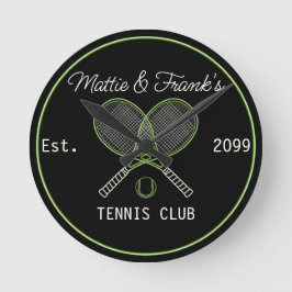 Tennis Club Bar Lugano Unexpected Classic Tour Runde Wanduhr