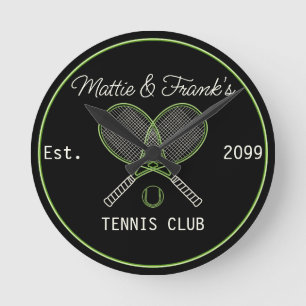 Tennis Club Bar Lugano Unexpected Classic Tour Runde Wanduhr