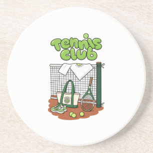 Tennis Club Classic Sports Grafik – Grünes Tennis Getränkeuntersetzer