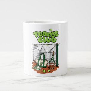 Tennis Club Classic Sports Grafik – Grünes Tennis Jumbo-Tasse