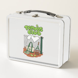 Tennis Club Classic Sports Grafik – Grünes Tennis Metall Brotdose