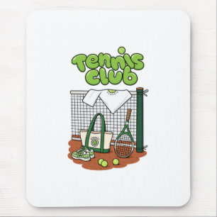 Tennis Club Classic Sports Grafik – Grünes Tennis Mousepad