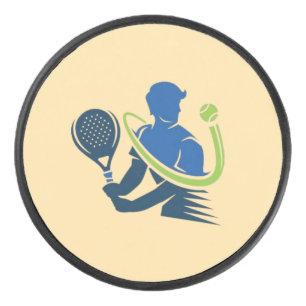 Tennis-Club-Logo - Dynamische Aktion, Sportstil Eishockey Puck