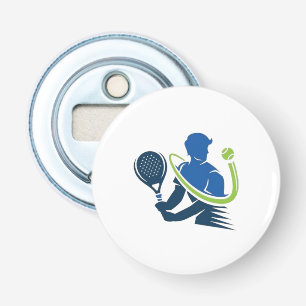 Tennis-Club-Logo - Dynamische Aktion, Sportstil Flaschenöffner