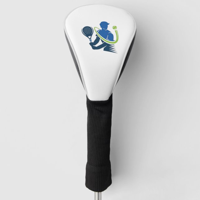 Tennis-Club-Logo - Dynamische Aktion, Sportstil Golf Headcover (Vorderseite)