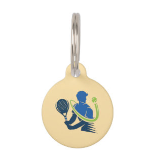 Tennis-Club-Logo - Dynamische Aktion, Sportstil Haustiermarke