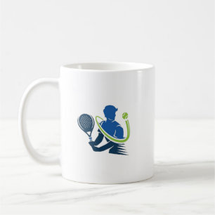 Tennis-Club-Logo - Dynamische Aktion, Sportstil Kaffeetasse