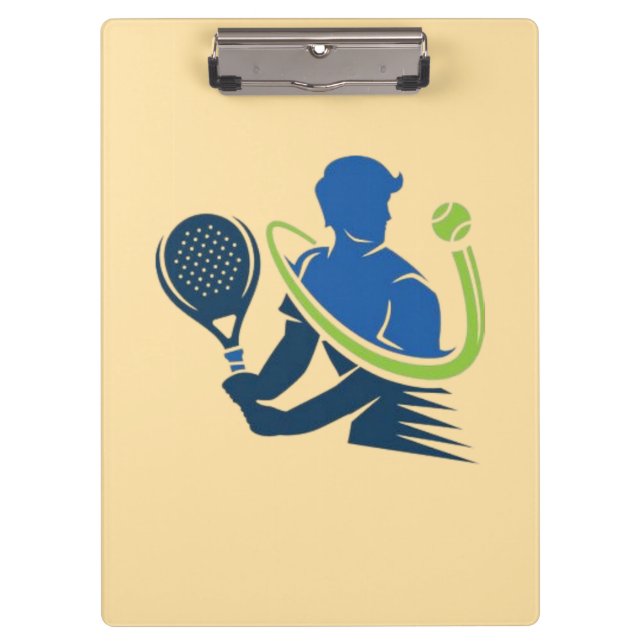 Tennis-Club-Logo - Dynamische Aktion, Sportstil Klemmbrett (Vorderseite)