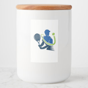 Tennis-Club-Logo - Dynamische Aktion, Sportstil Lebensmitteletikett